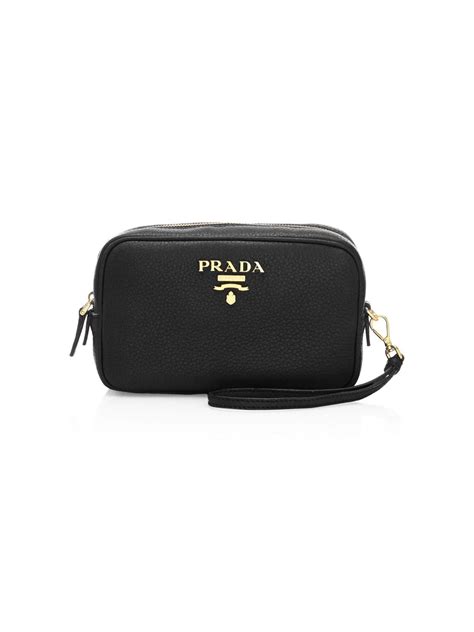 prada women's daino wristlet black|Prada Daino Wristlet, Black .